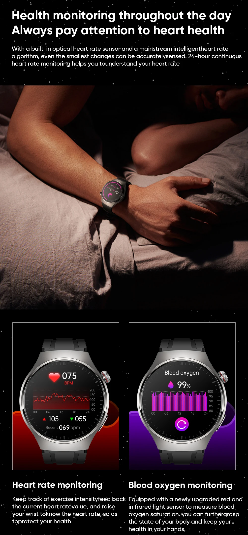 Xiaomi Mijia-reloj inteligente ECG + PPG para hombre y mujer, pulsera con llamadas, Bluetooth, control del ritmo cardíaco y de la salud, Pantalla AMOLED HD, control del azúcar en sangre
