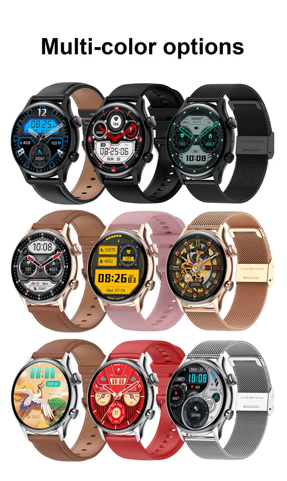 Reloj inteligente resistente al agua IP68 para hombre, pulsera con llamadas, Bluetooth, Pantalla AMOLED HD de 2022x390, novedad de 390