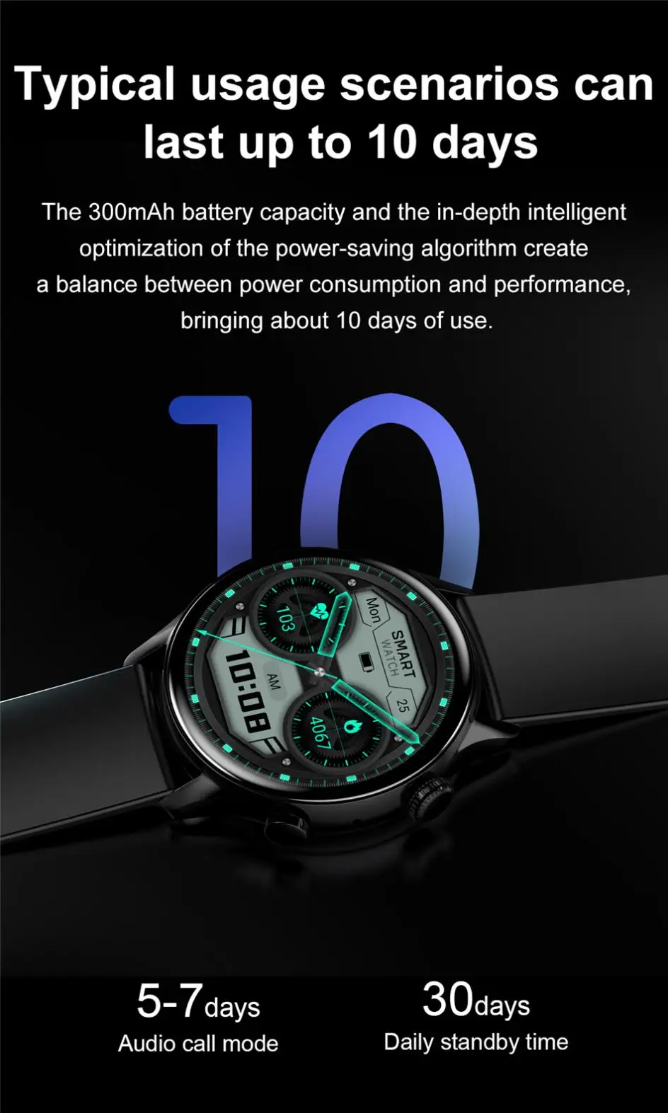 Reloj inteligente resistente al agua IP68 para hombre, pulsera con llamadas, Bluetooth, Pantalla AMOLED HD de 2022x390, novedad de 390
