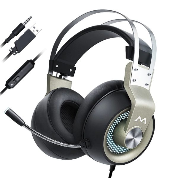 Audífonos gamer alámbricos con micrófono