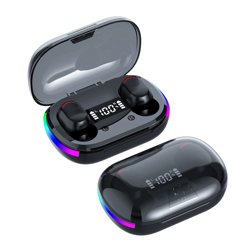 Auriculares inalámbricos TWS K10, cascos con Bluetooth, HiFi estéreo, RGB, reducción de ruido, deportivos, con micrófono para teléfonos inteligentes