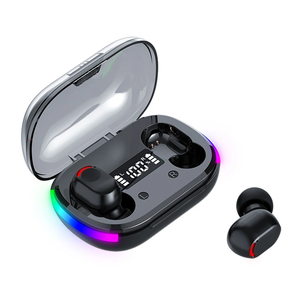 Auriculares inalámbricos TWS K10, cascos con Bluetooth, HiFi estéreo, RGB, reducción de ruido, deportivos, con micrófono para teléfonos inteligentes