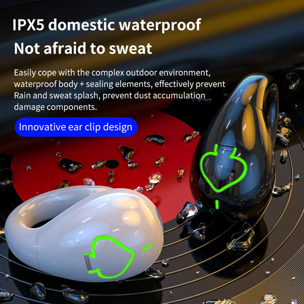 AX11-auriculares inalámbricos de conducción ósea, cascos IPX5 impermeables con Clip para una sola oreja, compatibles con Bluetooth 5,3, deportivos para jugadores AX11-auriculares inalámbricos de conducción ósea, cascos IPX5 impermeables con Clip para una sola oreja, compatibles con Bluetooth 5,3, deportivos para jugadores