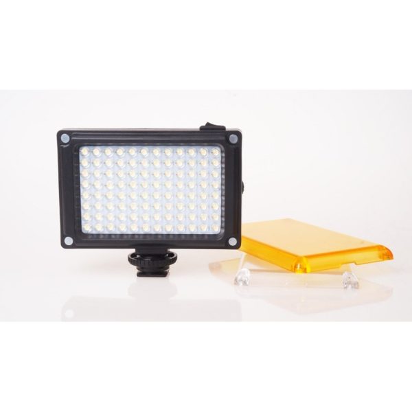 Luz LED para grabación de vídeo con montura zapata caliente y filtros de gel