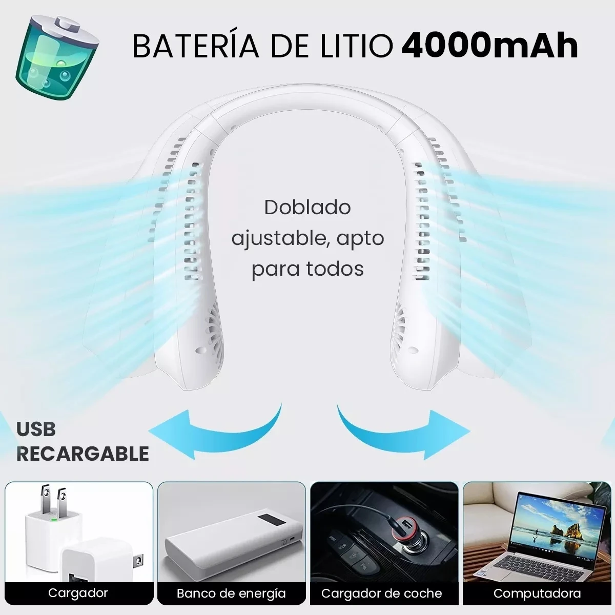 Aire acondicionado portátil USB, Mini humidificador purificador de refrigerador móvil con 6 velocidades/7 colores, temporizador de 1 ~ 6h, ventilador para el hogar/Oficina