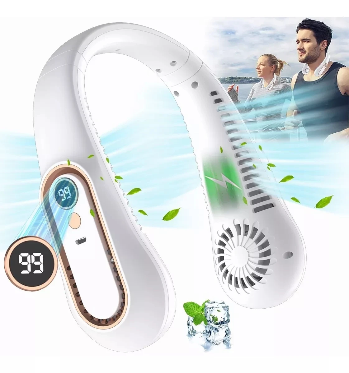 Aire acondicionado portátil USB, Mini humidificador purificador de refrigerador móvil con 6 velocidades/7 colores, temporizador de 1 ~ 6h, ventilador para el hogar/Oficina
