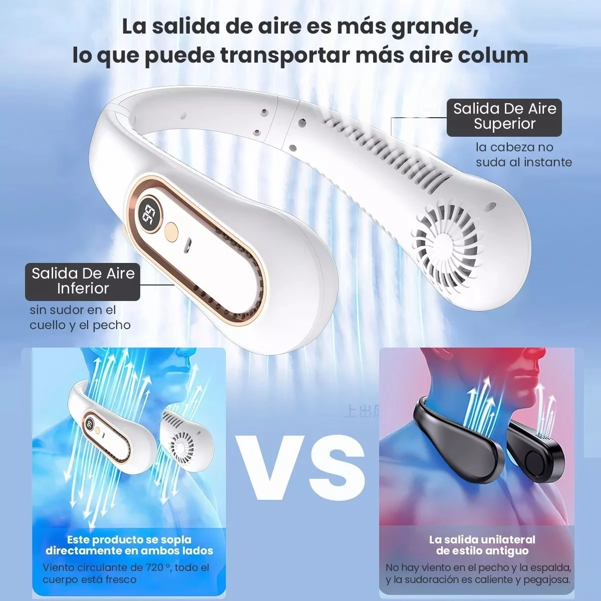 Aire acondicionado portátil USB, Mini humidificador purificador de refrigerador móvil con 6 velocidades/7 colores, temporizador de 1 ~ 6h, ventilador para el hogar/Oficina