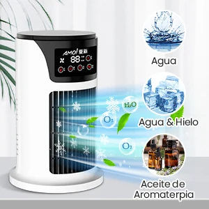 Aire acondicionado portátil USB, Mini humidificador purificador de refrigerador móvil con 6 velocidades/7 colores, temporizador de 1 ~ 6h, ventilador para el hogar/Oficina