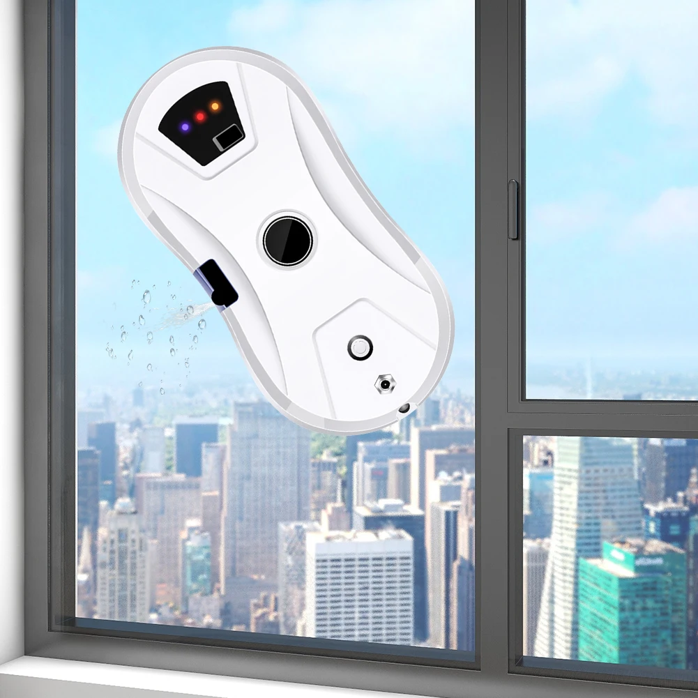 Robot de limpieza eléctrico para ventanas, limpiador de vidrio con PULVERIZADOR DE AGUA automático, limpiador inalámbrico para el hogar, electrodoméstico