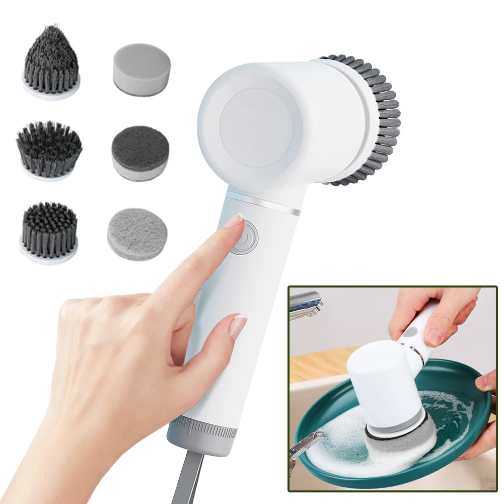 Cepillo de limpieza eléctrico inalámbrico para el hogar, cepillo para lavar platos, bañera, azulejo, limpiador de ventanas, Robot limpiaparabrisas de vidrio