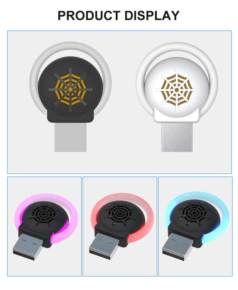 Repelente de plagas ultrasónico con luz USB, dispositivo electrónico para matar mosquitos, luz nocturna pequeña para el hogar