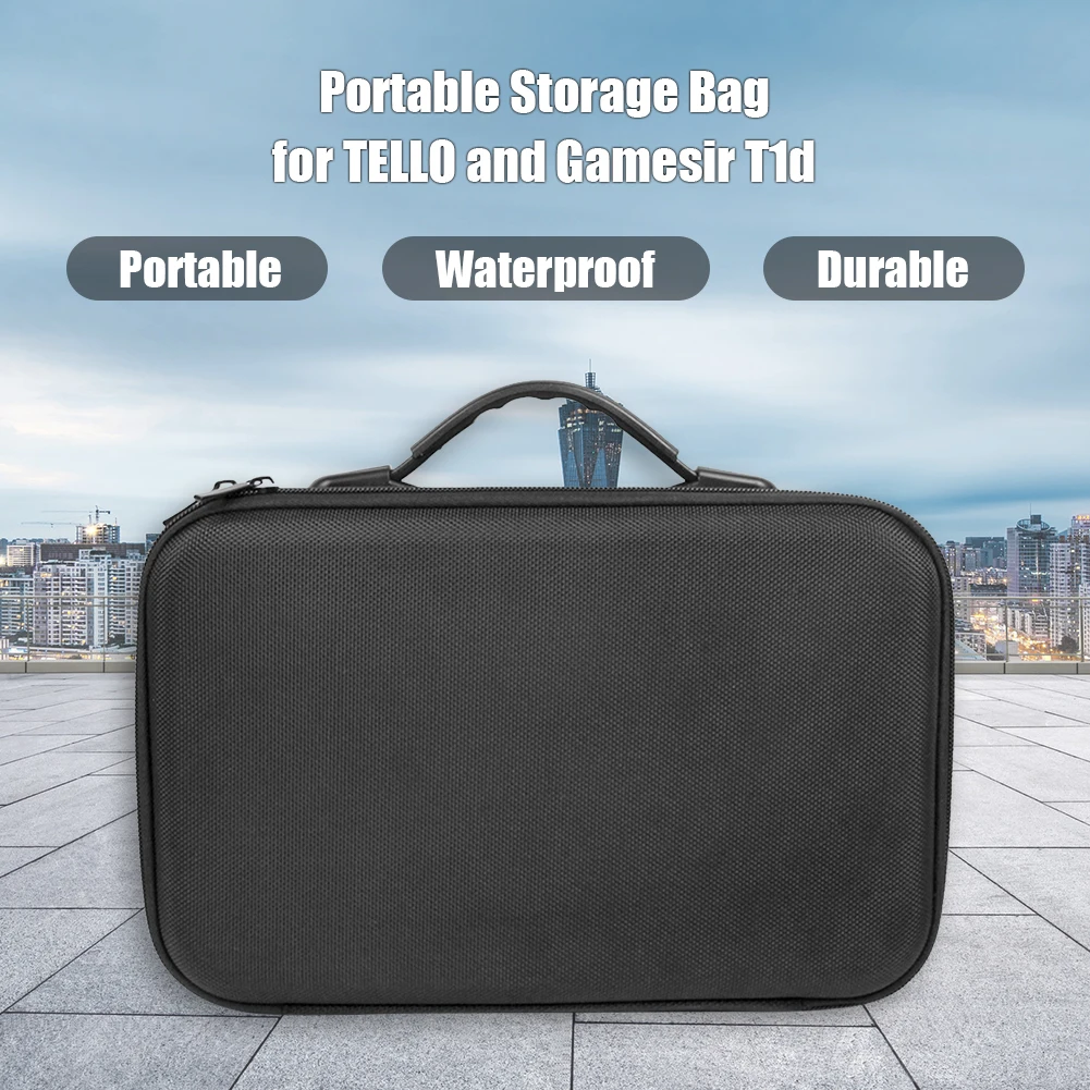 Estuche de transporte portátil impermeable EVA bolsa de almacenamiento negra con correa para el hombro para DJI Tello Drone Gamesir T1d mando a distancia Estuche de transporte portátil impermeable EVA bolsa de almacenamiento negra con correa para el hombro para DJI Tello Drone Gamesir T1d mando a distancia