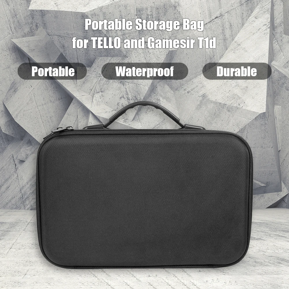 Estuche de transporte portátil impermeable EVA bolsa de almacenamiento negra con correa para el hombro para DJI Tello Drone Gamesir T1d mando a distancia Estuche de transporte portátil impermeable EVA bolsa de almacenamiento negra con correa para el hombro para DJI Tello Drone Gamesir T1d mando a distancia