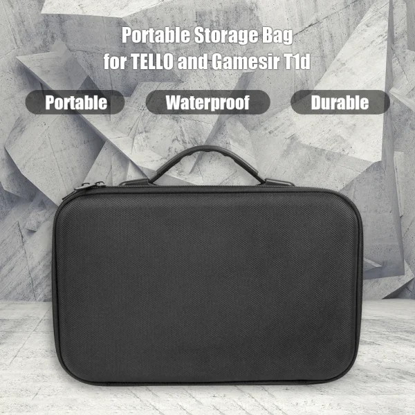 Estuche de transporte portátil impermeable EVA bolsa de almacenamiento DJI Tello Drone Gamesir T1d mando a distancia
