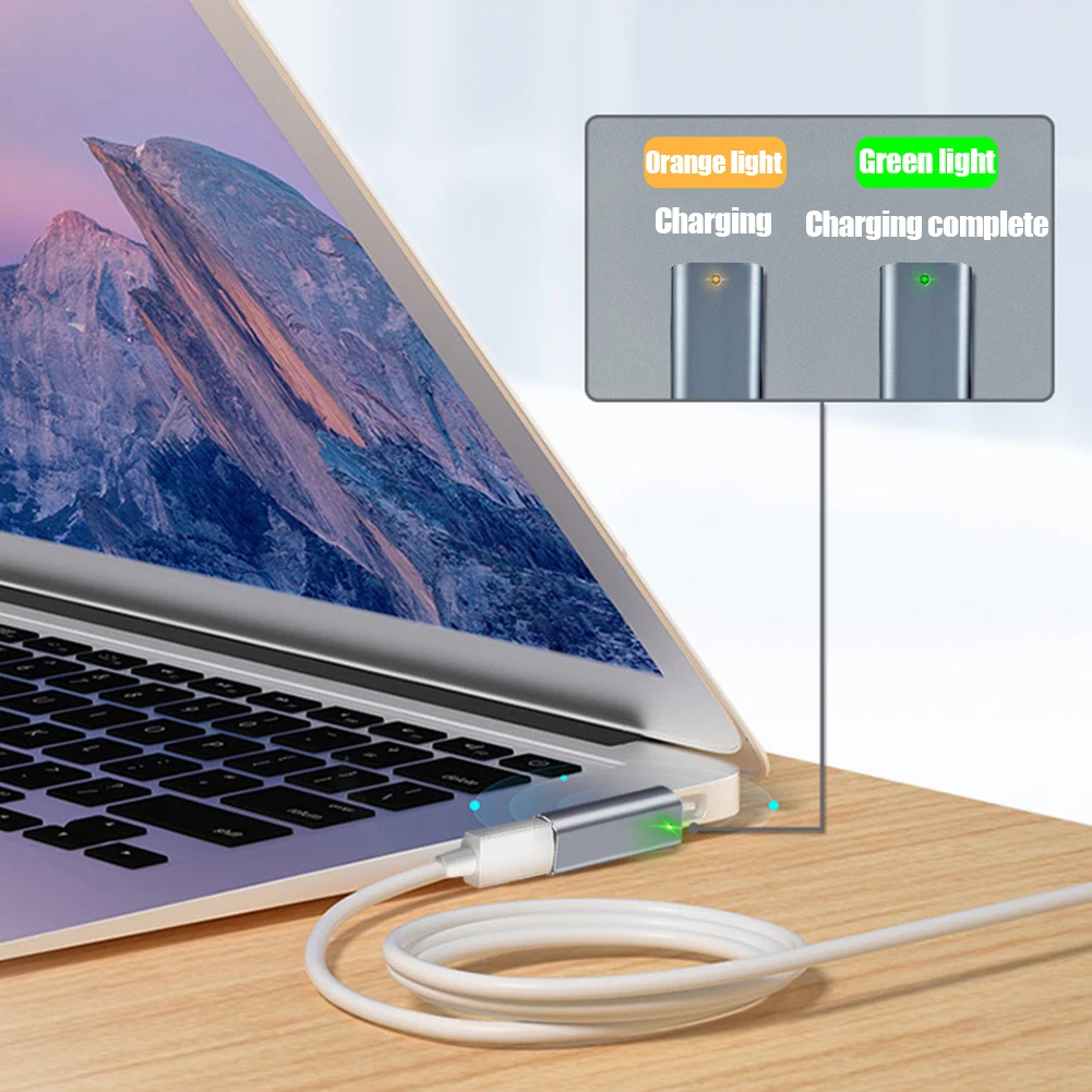 Adaptador magnético USB PD tipo C para Apple Magsafe1, Magsafe 2, MacBook Pro, carga rápida hembra 60W Adaptador magnético USB PD tipo C para Apple Magsafe1, Magsafe 2, MacBook Pro, carga rápida hembra 60W