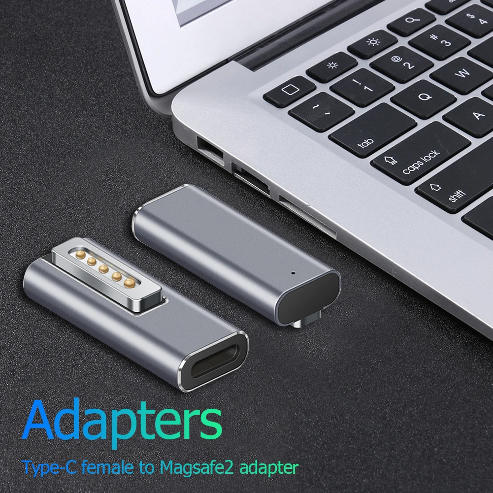 Adaptador magnético USB PD tipo C para Apple Magsafe1, Magsafe 2, MacBook Pro, carga rápida hembra 60W Adaptador magnético USB PD tipo C para Apple Magsafe1, Magsafe 2, MacBook Pro, carga rápida hembra 60W