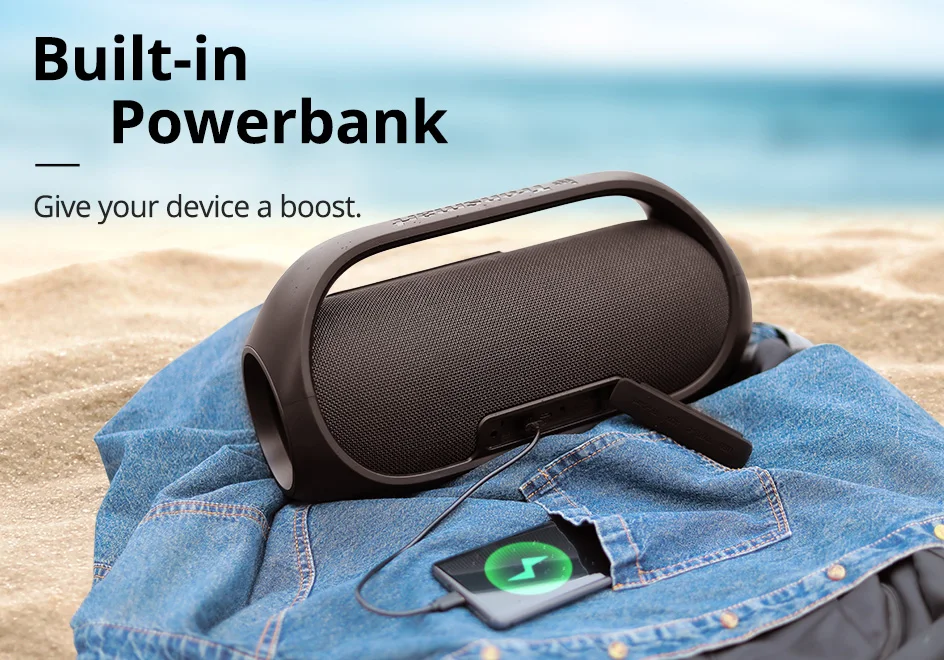 Tronsmart-Altavoz Bluetooth Bang de 60W, altavoces potente con sonido estéreo, batería externa integrada, IPX6 resistente al agua, para fiestas y exteriores Tronsmart-Altavoz Bluetooth Bang de 60W, altavoces potente con sonido estéreo, batería externa integrada, IPX6 resistente al agua, para fiestas y exteriores
