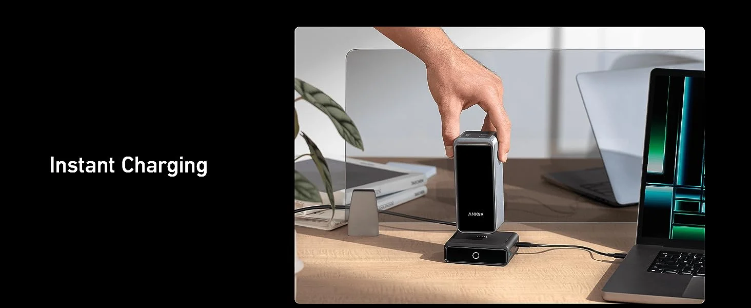 Anker-Base de carga rápida con 4 puertos, 100W, para Anker Prime Power Bank, Compatible con MacBook Pro/Air, iPhone 14/13