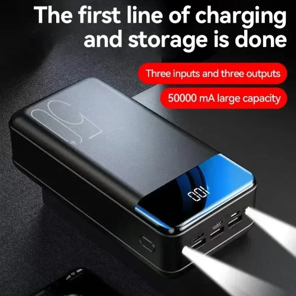 Banco de energía de carga rápida para móvil, Cargador Universal de gran capacidad, 200000mah /100000mah, 5V, 2,1 A,