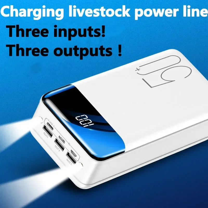 Banco de energía de carga rápida para móvil, Cargador Universal de gran capacidad, 200000mah /100000mah, 5V, 2,1 A, novedad
