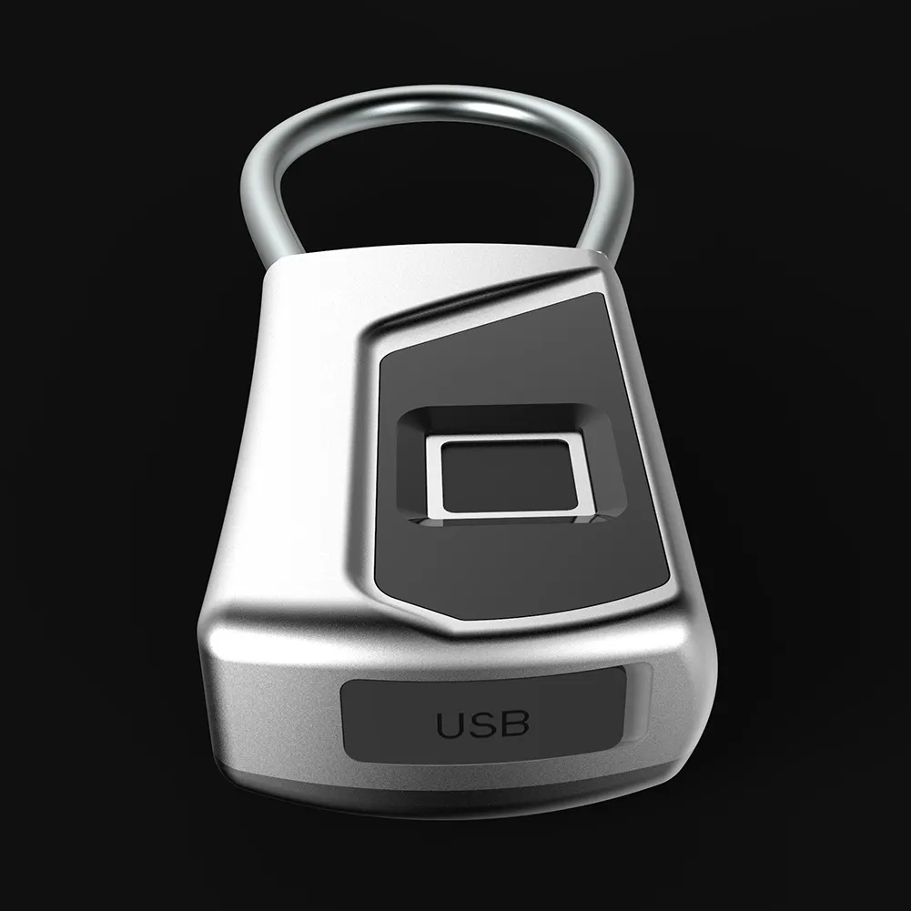 Candado electrónico con huella dactilar para el hogar, candado de seguridad inteligente sin llave, recargable por USB, para puerta de dormitorio y equipaje, nuevo, 2023
