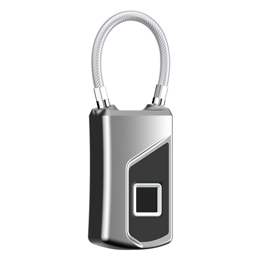 Candado electrónico con huella dactilar para el hogar, candado de seguridad inteligente sin llave, recargable por USB, para puerta de dormitorio y equipaje, nuevo, 2023
