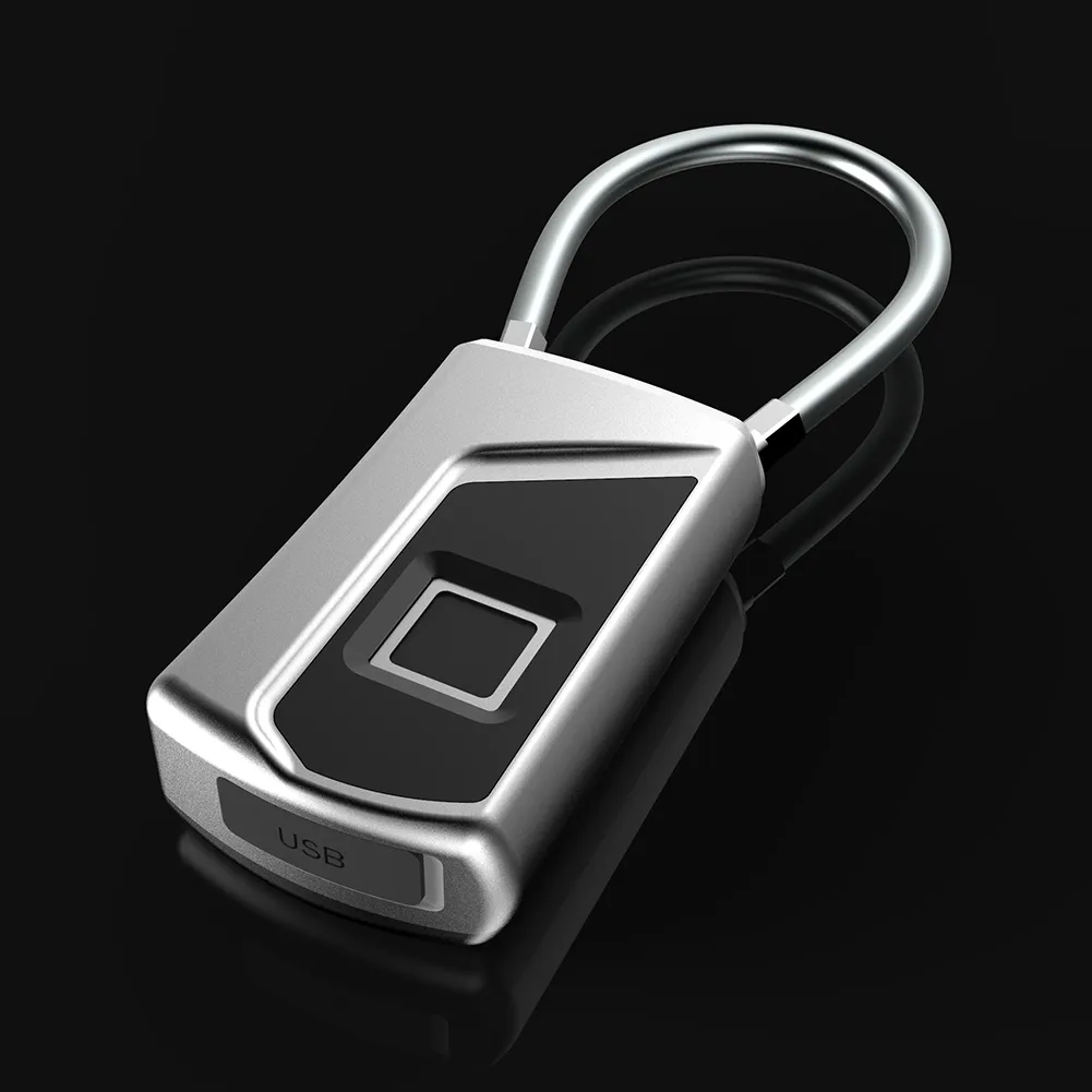Candado electrónico con huella dactilar para el hogar, candado de seguridad inteligente sin llave, recargable por USB, para puerta de dormitorio y equipaje, nuevo, 2023