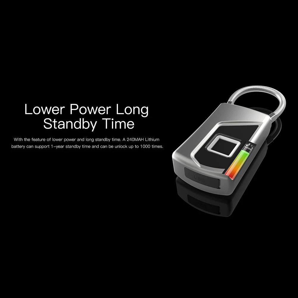 Candado electrónico con huella dactilar para el hogar, candado de seguridad inteligente sin llave, recargable por USB, para puerta de dormitorio y equipaje, nuevo, 2023