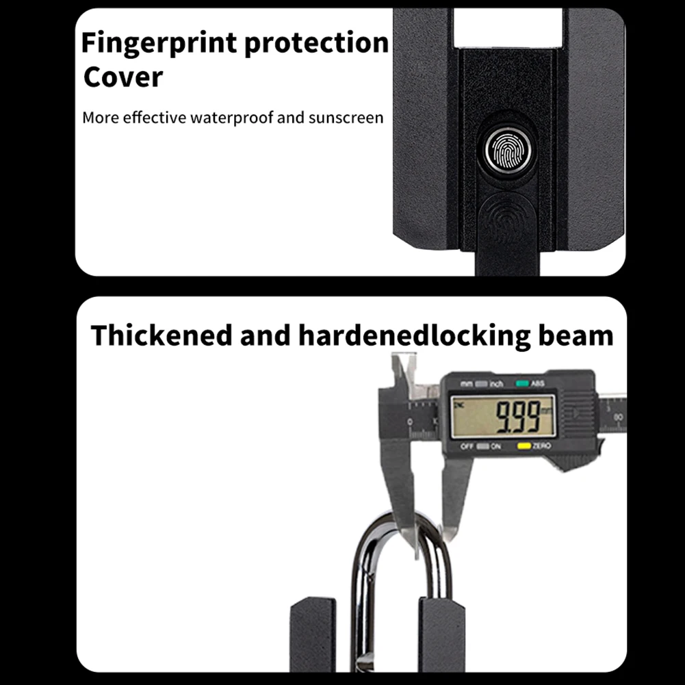 TTLock-candado inteligente con Bluetooth, dispositivo de cierre con huella dactilar, resistente al agua IP67, recargable por aplicación tipo C, desbloqueo remoto, para puerta de armario