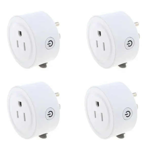 Mini enchufe inteligente Wifi, funciona con Alexa, No requiere Hub, (paquete de 4)
