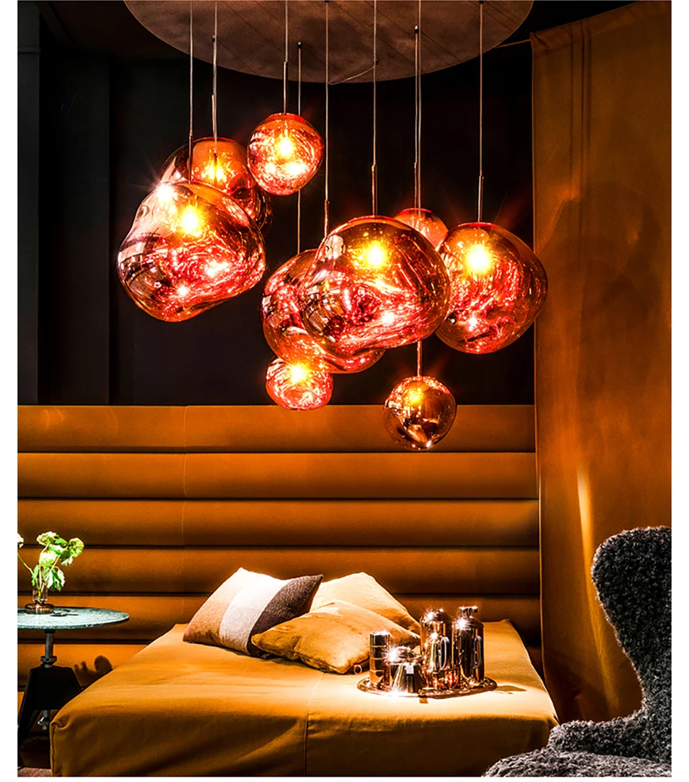 Luces colgantes LED de Lava para interiores, iluminación nórdica moderna y creativa para comedor, Loft, sala de estar ETC.