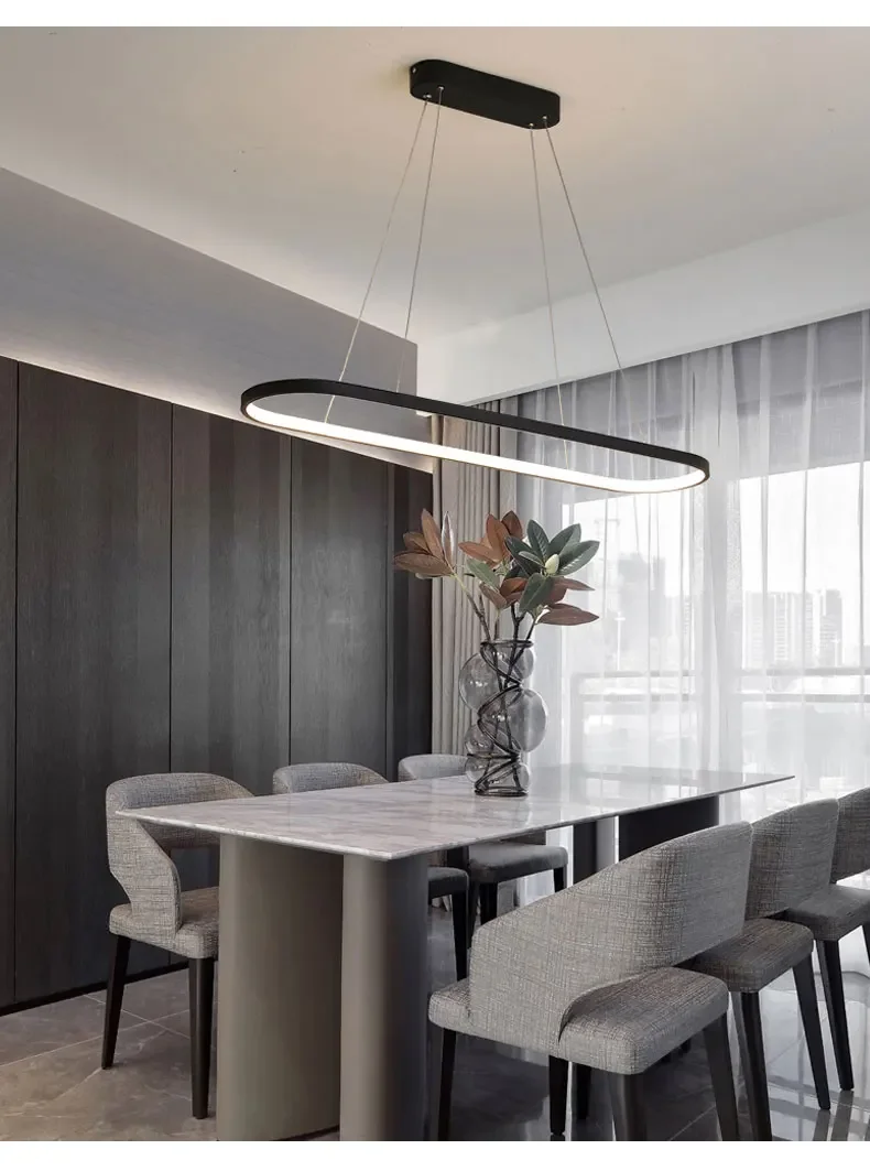 Lámpara de techo de diseño para comedor, luz Led minimalista, estilo nórdico, simplicidad moderna.