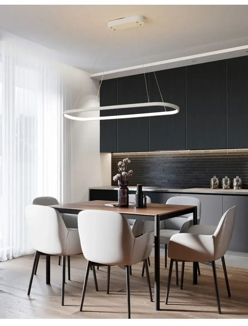 Lámpara de techo de diseño para comedor, luz Led minimalista, estilo nórdico, simplicidad moderna.
