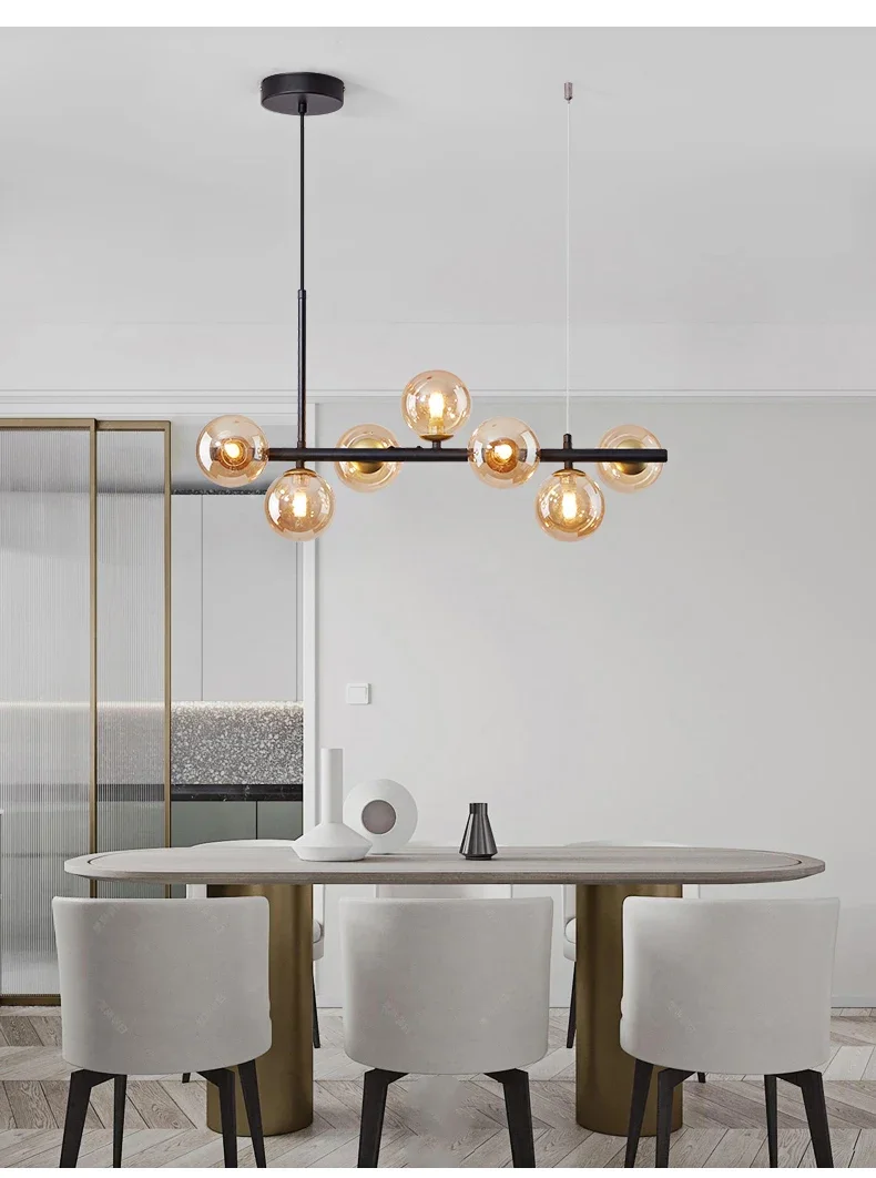 Candelabro de techo de bola de cristal moderno para mesa, comedor, sala de estar, cocina, Isla, lámpara colgante, decoración del hogar, accesorio de iluminación interior Candelabro de techo de bola de cristal moderno para mesa, comedor, sala de estar, cocina, Isla, lámpara colgante, decoración del hogar, accesorio de iluminación interior