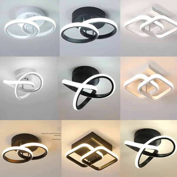 Luces de techo LED creativas para pasillo, iluminación nórdica moderna para el hogar, montada en superficie para dormitorio, sala de estar, pasillo, balcón, lámparas LED