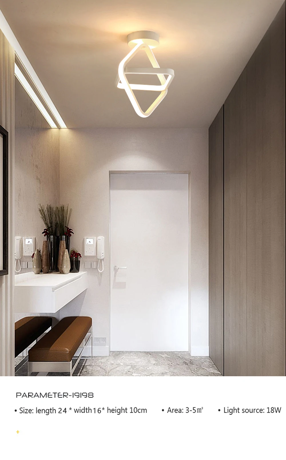 Luces de techo LED creativas para pasillo, iluminación nórdica moderna para el hogar, montada en superficie para dormitorio, sala de estar, pasillo, balcón, lámparas LED
