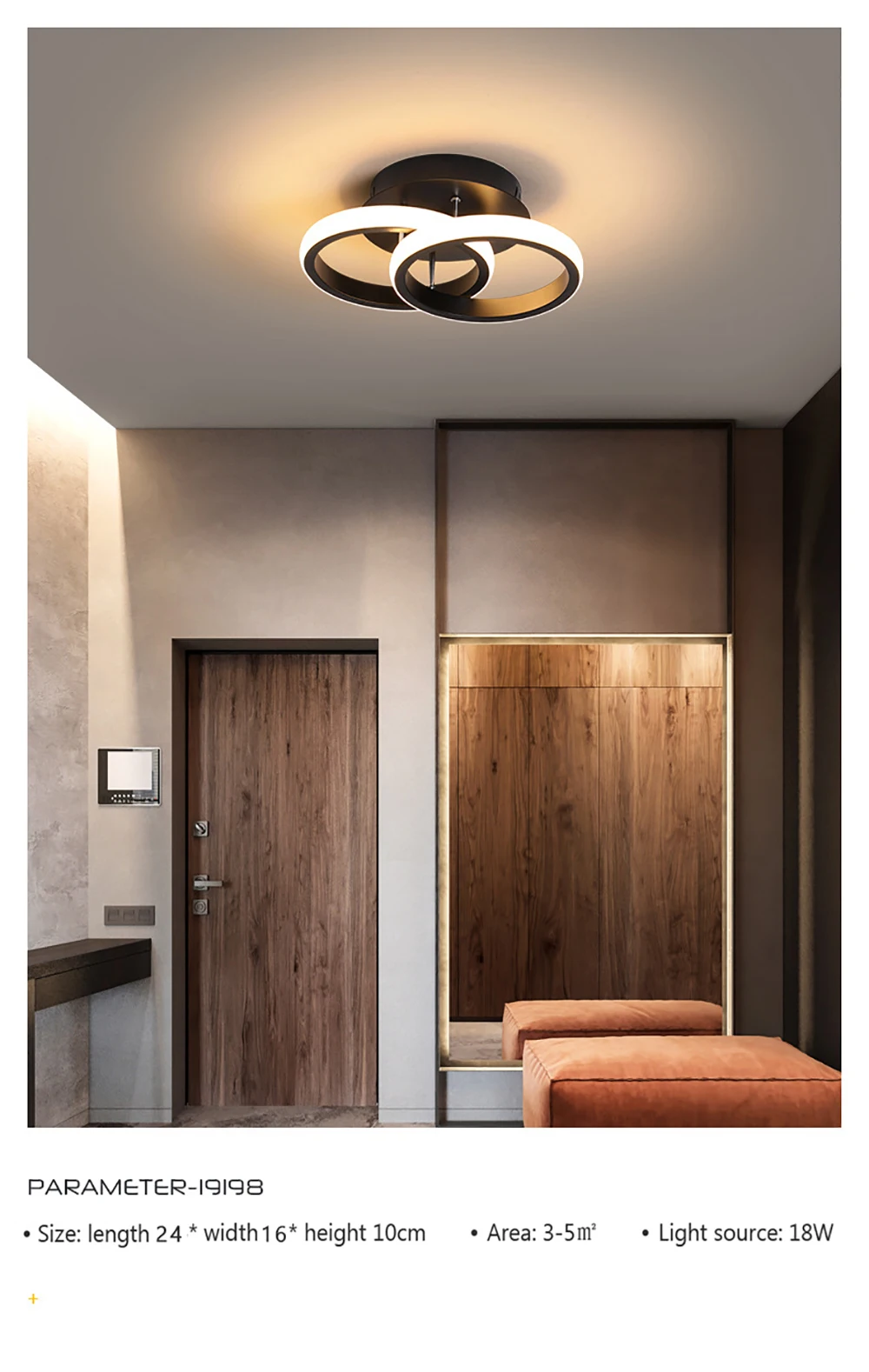 Luces de techo LED creativas para pasillo, iluminación nórdica moderna para el hogar, montada en superficie para dormitorio, sala de estar, pasillo, balcón, lámparas LED