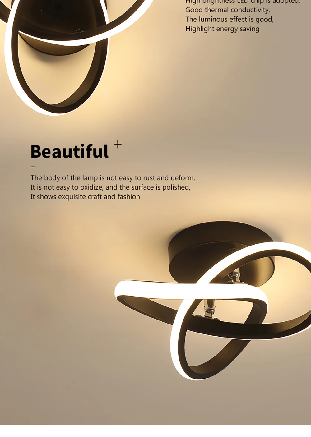 Luces de techo LED creativas para pasillo, iluminación nórdica moderna para el hogar, montada en superficie para dormitorio, sala de estar, pasillo, balcón, lámparas LED