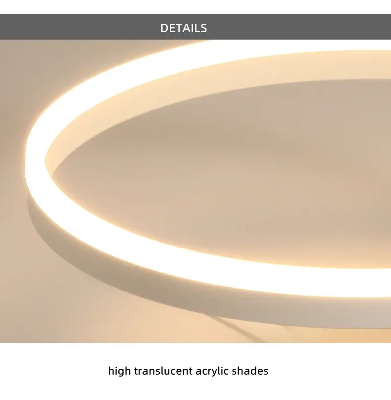 Candelabro de techo Led redondo minimalista nórdico, lámpara de araña de aluminio pintada en blanco y negro, accesorios de lámpara de dormitorio para el hogar