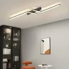 Lámpara de techo Led moderna para pasillo, luces de techo para dormitorio, vestíbulo, comedor, Simple, color negro