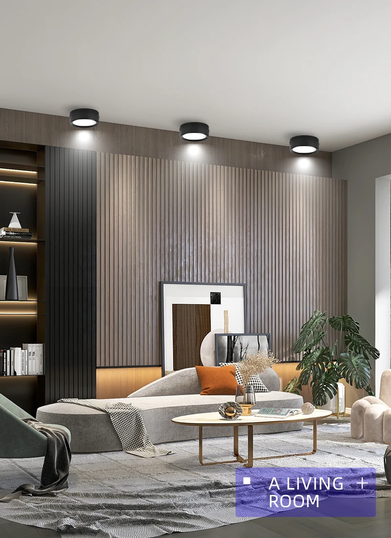 Foco de luz LED COB plegable, lámpara de techo montada en superficie para sala de estar, cocina, luz neutra interior, 220V