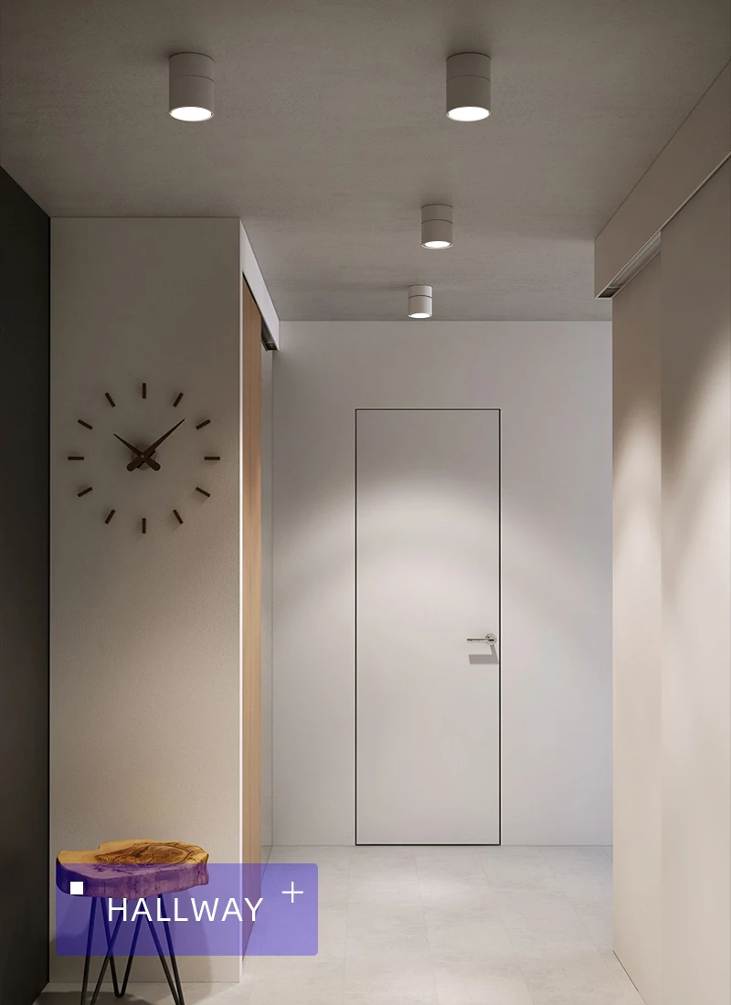 Foco de luz LED COB plegable, lámpara de techo montada en superficie para sala de estar, cocina, luz neutra interior, 220V