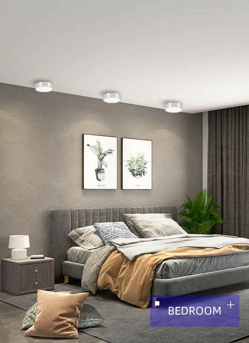 Foco de luz LED COB plegable, lámpara de techo montada en superficie para sala de estar, cocina, luz neutra interior, 220V