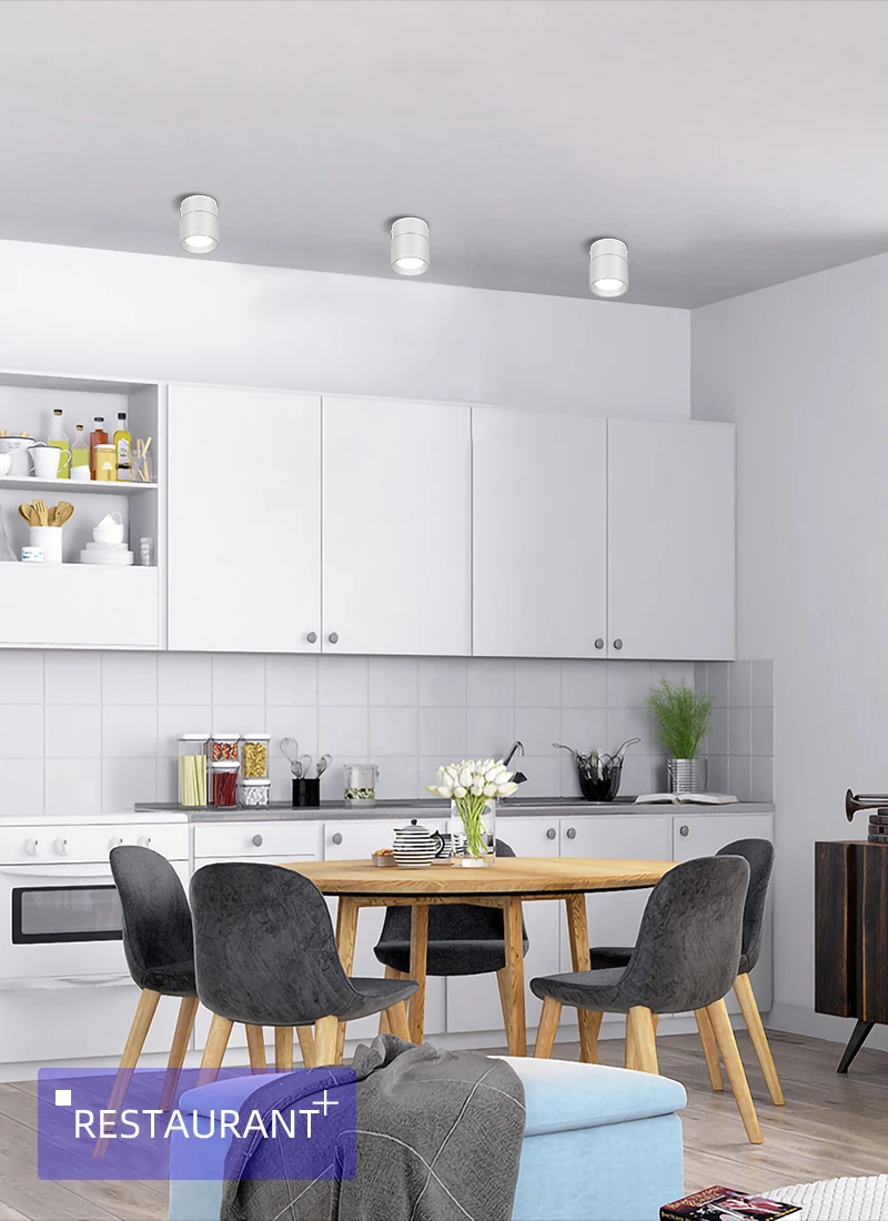 Foco de luz LED COB plegable, lámpara de techo montada en superficie para sala de estar, cocina, luz neutra interior, 220V