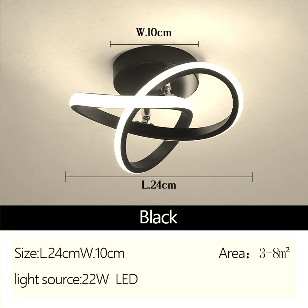 Luces de techo LED modernas para pasillo, lámpara nórdica de 50W/22W para interior, sala de estar, pasillo, balcón Luces de techo LED modernas para pasillo, lámpara nórdica de 50W/22W para interior, sala de estar, pasillo, balcón
