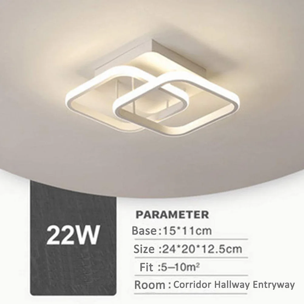 Luces de techo LED modernas para pasillo, lámpara nórdica de 50W/22W para interior, sala de estar, pasillo, balcón Luces de techo LED modernas para pasillo, lámpara nórdica de 50W/22W para interior, sala de estar, pasillo, balcón
