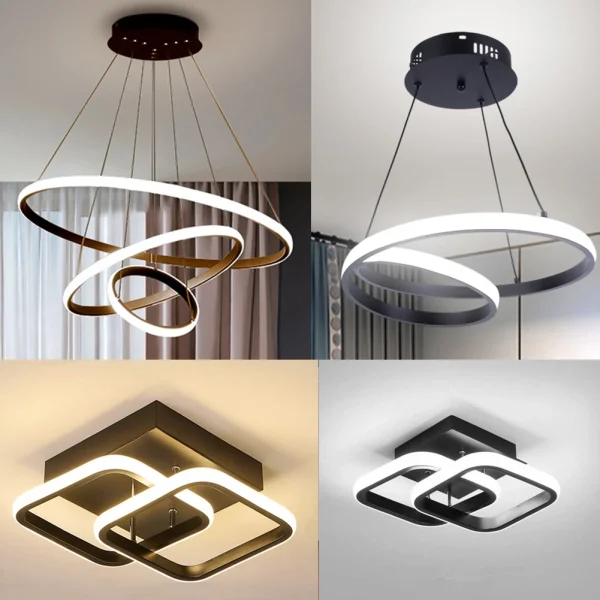 Luces de techo LED modernas para pasillo, lámpara nórdica de 50W/22W para interior.