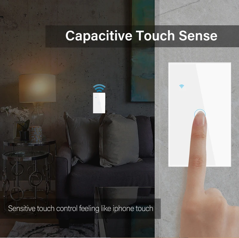 AUBESS-interruptor de luz táctil inteligente para el hogar, pulsador de pared para Smart Life, Alexa, Google Home, Alice, Tuya, WiFi, EE. UU., UE, 1/2/3/4 entradas