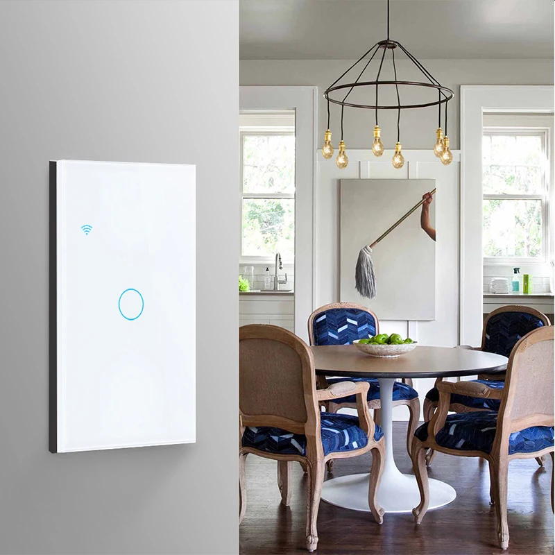 AUBESS-interruptor de luz táctil inteligente para el hogar, pulsador de pared para Smart Life, Alexa, Google Home, Alice, Tuya, WiFi, EE. UU., UE, 1/2/3/4 entradas