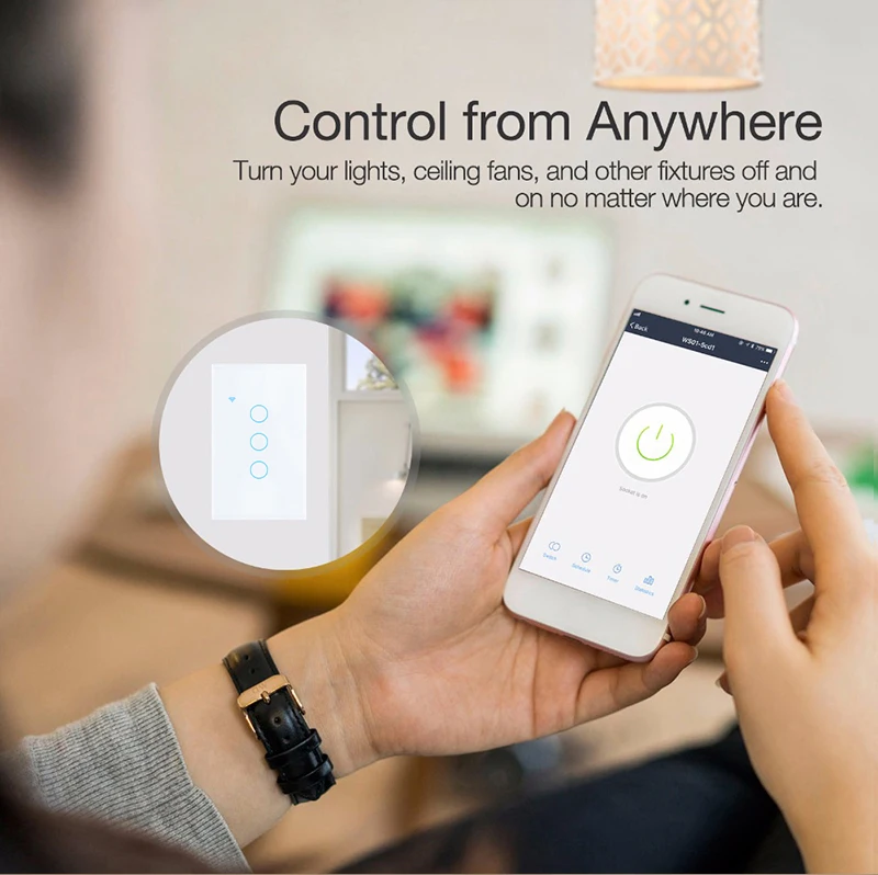 AUBESS-interruptor de luz táctil inteligente para el hogar, pulsador de pared para Smart Life, Alexa, Google Home, Alice, Tuya, WiFi, EE. UU., UE, 1/2/3/4 entradas